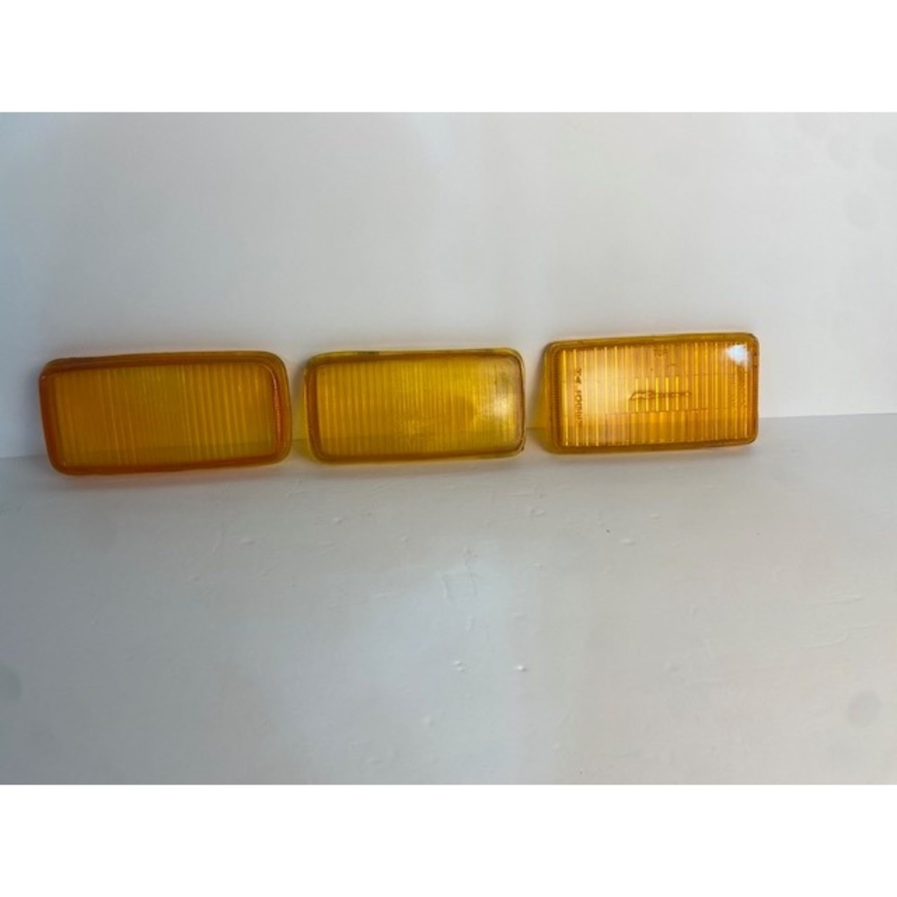 Vintage Kmart Firecracker Amber Fog Light Lenses Set of 3 SAE-F5 IPF-512 Halogen